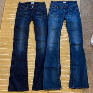 2 pairs Hudson Signature bootcut jeans 24